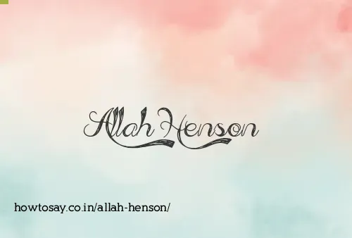 Allah Henson