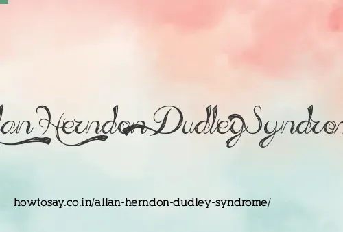 Allan Herndon Dudley Syndrome