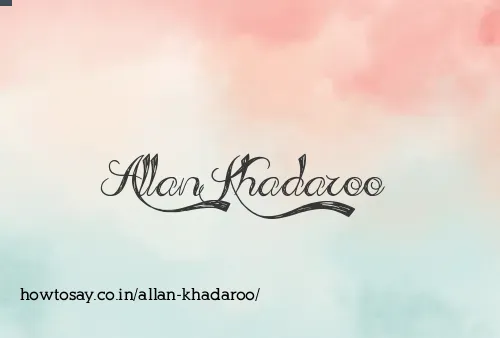 Allan Khadaroo