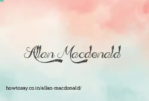 Allan Macdonald
