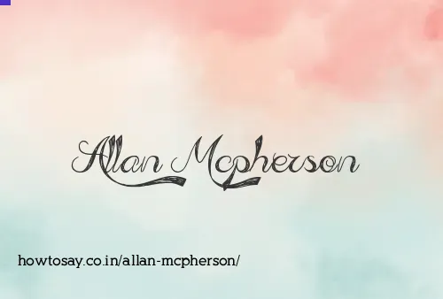 Allan Mcpherson