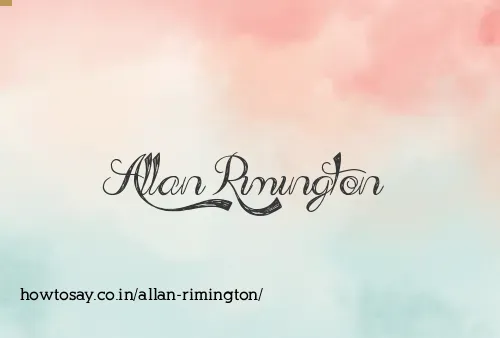 Allan Rimington