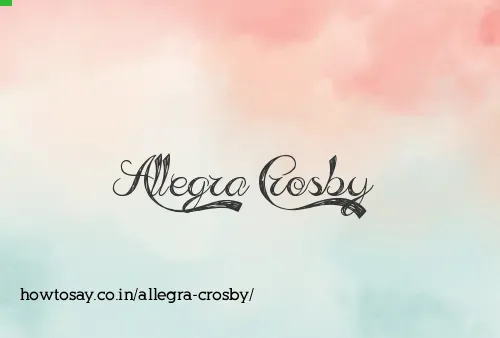 Allegra Crosby