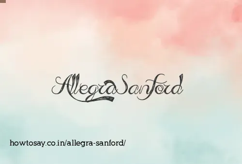 Allegra Sanford
