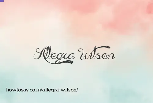 Allegra Wilson