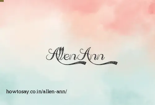 Allen Ann