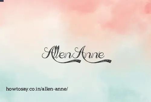 Allen Anne