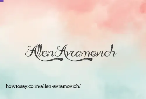 Allen Avramovich