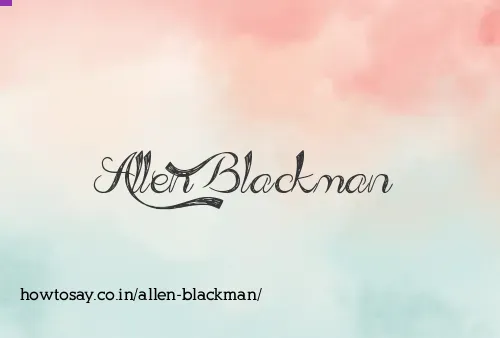 Allen Blackman