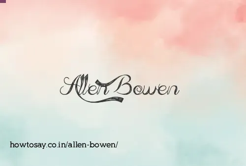 Allen Bowen