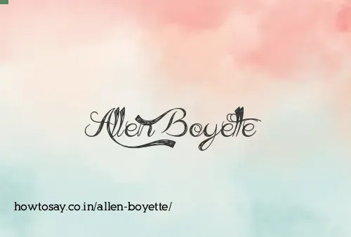 Allen Boyette