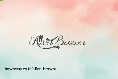 Allen Brown