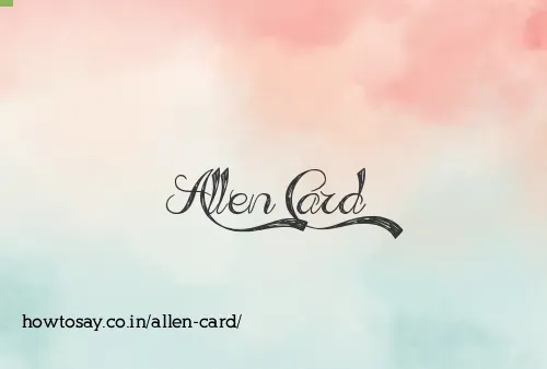 Allen Card
