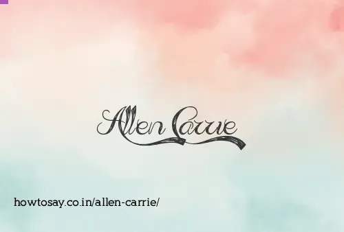 Allen Carrie