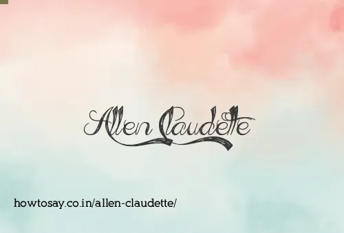 Allen Claudette