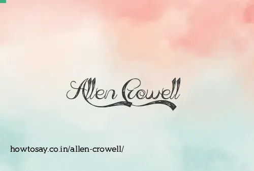 Allen Crowell