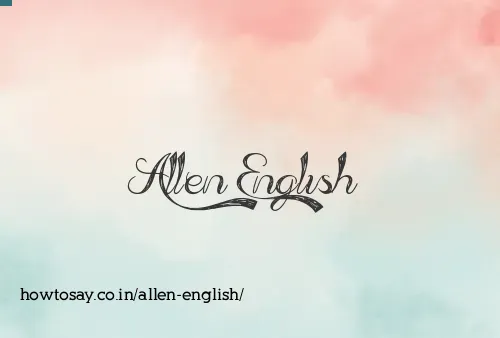 Allen English