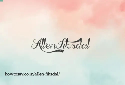 Allen Fiksdal