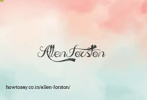 Allen Forston