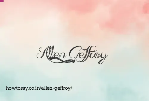 Allen Geffroy