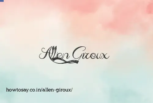 Allen Giroux