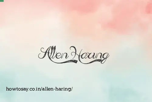 Allen Haring