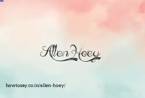 Allen Hoey