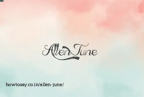 Allen June