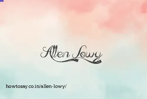 Allen Lowy
