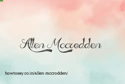 Allen Mccrodden