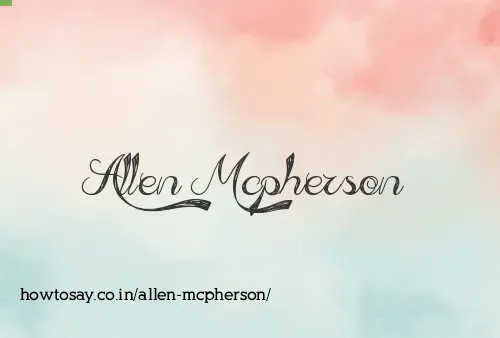 Allen Mcpherson