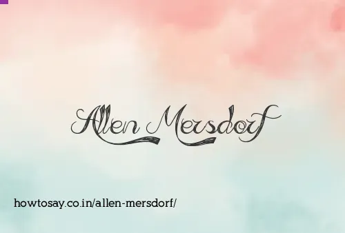 Allen Mersdorf