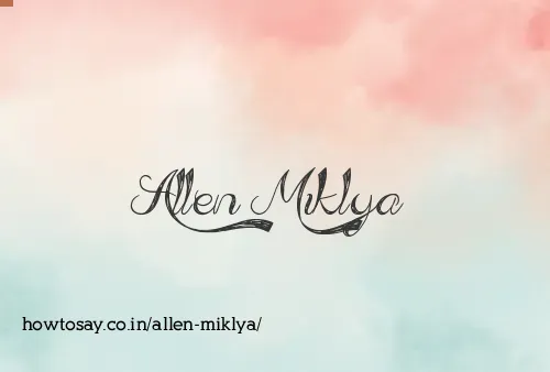 Allen Miklya