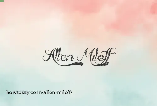 Allen Miloff