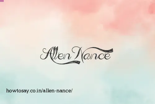 Allen Nance