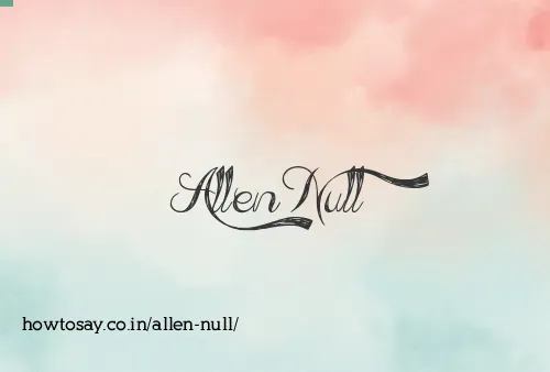 Allen Null