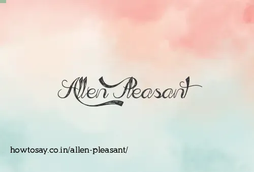 Allen Pleasant
