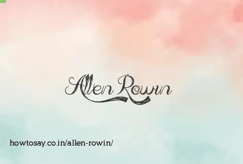 Allen Rowin