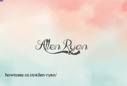 Allen Ryan