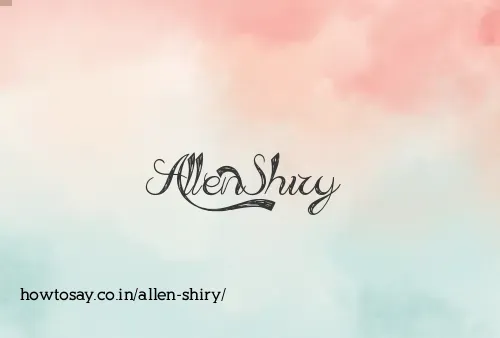 Allen Shiry