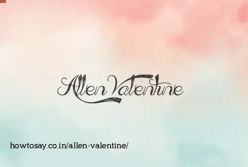 Allen Valentine