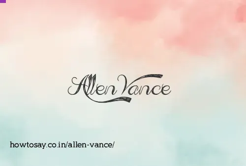 Allen Vance