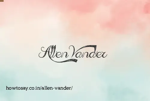 Allen Vander