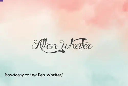 Allen Whriter