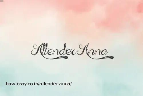 Allender Anna