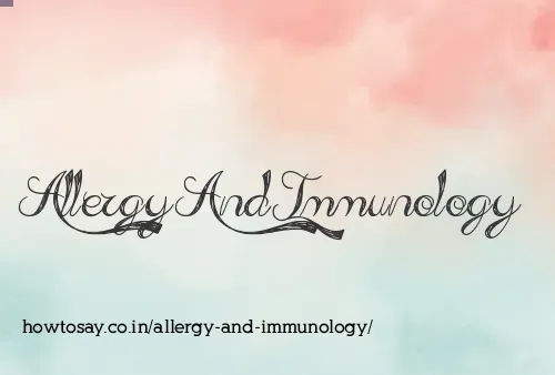 Allergy And Immunology