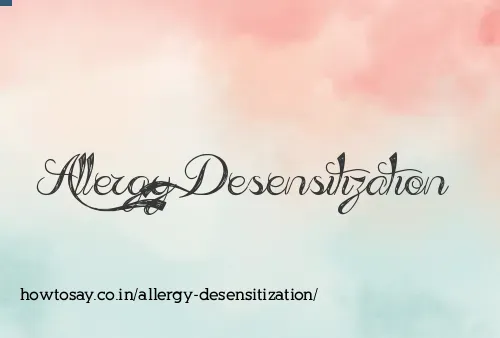 Allergy Desensitization