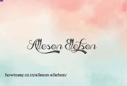 Alleson Ellefson