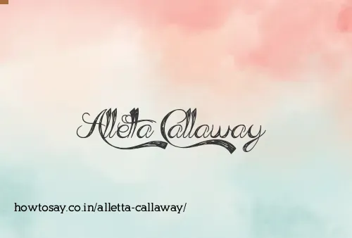 Alletta Callaway