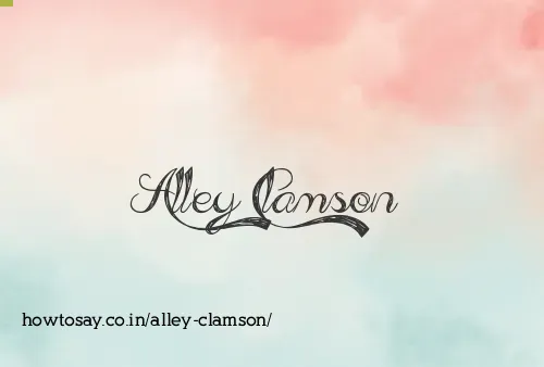 Alley Clamson